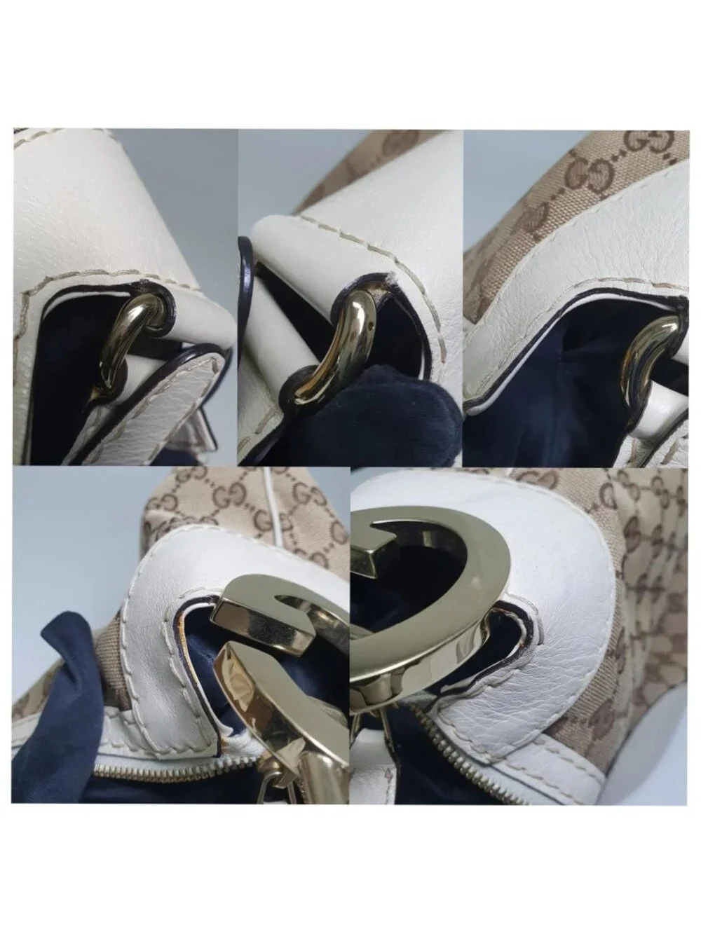 Authentic Gucci GG Canvas Abbey Hobo Shoulder Bag